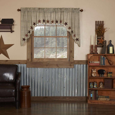 Abilene Star Swag Curtain Set of 2 36x36x16 - The Fox Decor